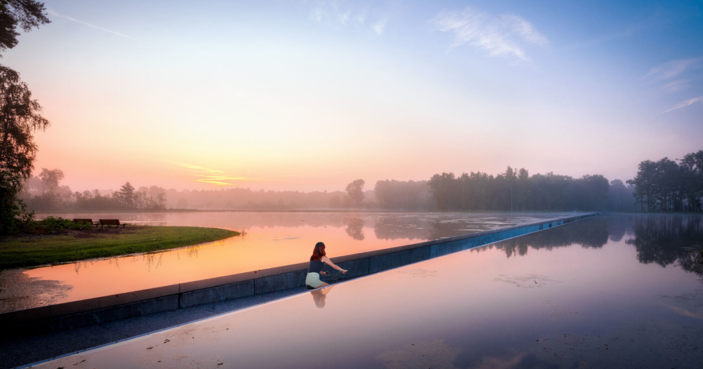 Fietsen door het Water in Bokrijk