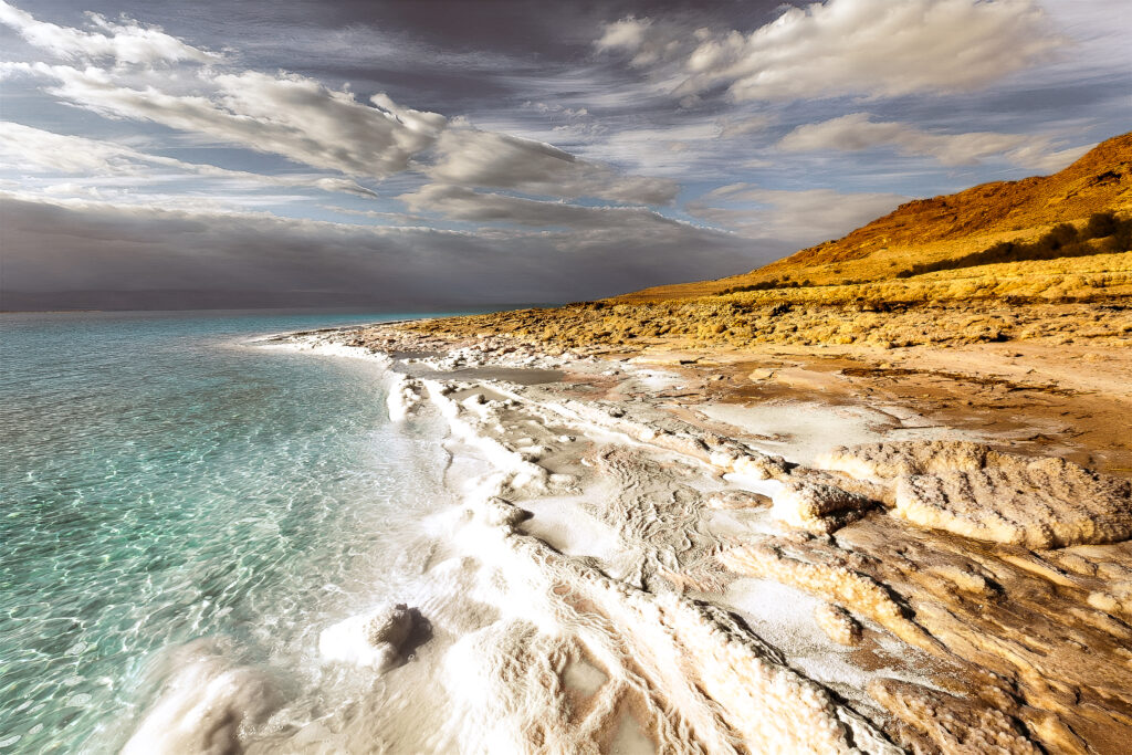Dode zee strand in Jordaniê